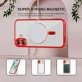 thumbnail image 4 of 3-in-1 Entronix Bundle for iPhone 17, Glossy Magnetic Clear Case 2 Screen Protector, Red, 4 of 7