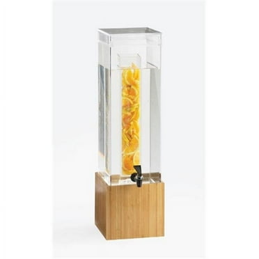 Cal Mil 1527-3INF-60 3 Gallon Square Infusion Beverage Dispenser - Bamboo