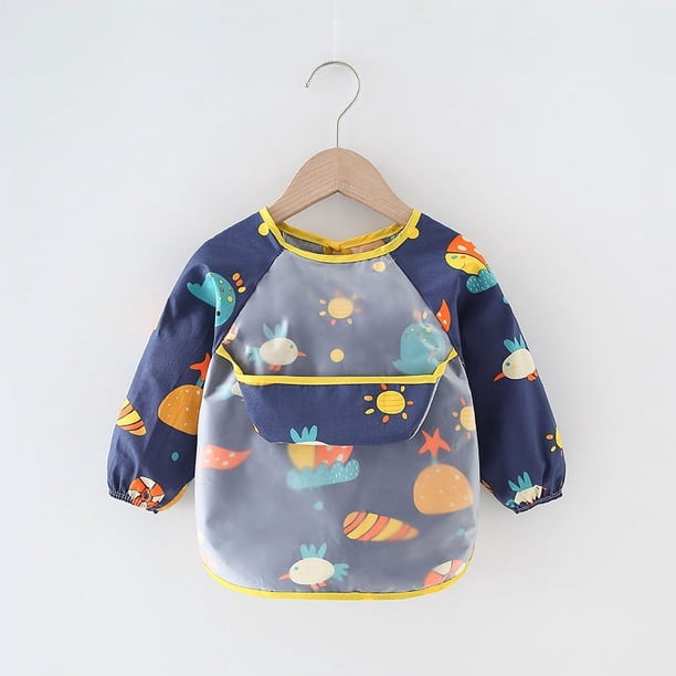 Delantal De Arte Para Niños, Delantal Ipereable Con Bolsillo Para