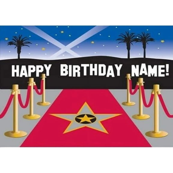 Hollywood Red carpet Edible Icing Image for 1/4 sheet cake or Larger