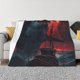 thumbnail image 1 of Fotbe Red Moon Shark Sailboat Manta de Franela con Estampado, Manta Ultrasuave para Cama, Sofá, Auto, Hipoalergénica y Antibolitas-80"x60", 1 of 6