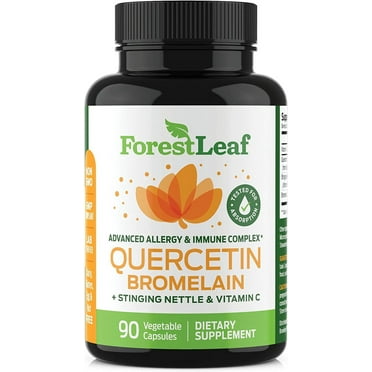 Forest Leaf Quercetin with Bromelain Sinus Relief & Immune Support Supplement, 90 Capsules