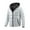 White, variant on IYTR Mens Winter Jacket Reversible Hooded Collar Jacket with Pocket Solid Color Long Sleeve Jacket Zipper Hooded Neck White L