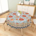 thumbnail image 5 of Vintage Light Blue Floral Round Tablecloth,Waterproof Stain Resistant Table Cover for Indoor Outdoor Kitchen Dining Room Party Decor,60 Inch, 5 of 7