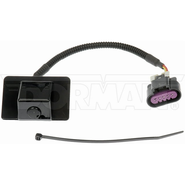 Dorman Backup Camera 590-076 OE Solutions; OE Replacement; Without Display; 135 Degree Horizontal Viewing Angle; With Harness Connector/Bracket And Zip Tie