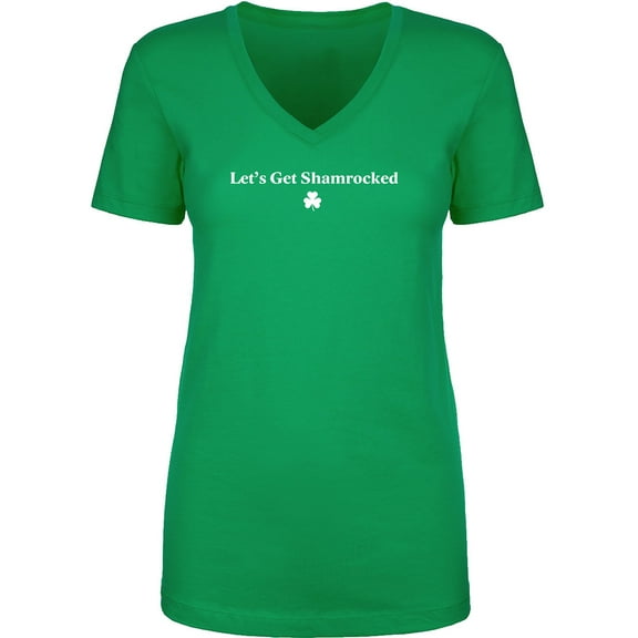 Let's Get Shamrocked Womens V-Neck T-Shirt
