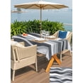 thumbnail image 5 of Outdoor Tablecloth with Umbrella Hole for Patio/Picnic/Party/Camping, Black Grey Ombre Waterproof Table Cloth Rectangle Table Cover Washable, Modern Moire Abstract Art Aesthetics (52"x 70"), 5 of 9
