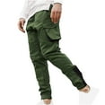 thumbnail image 2 of qolati Men's Casual Cargo Pants Athletic Elastic Waist Hiking Joggers Pants Outdoor Classic Fit Workout Sweatpants, 2 of 7