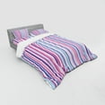 thumbnail image 3 of Ambesonne Abstract Bedding Set 3 Pcs, Colored Stripes Lines, Twin XL, Pale Pink Sky Blue, 3 of 3