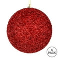 thumbnail image 2 of Vickerman N185703D Boule Perlée Rouge de 4,75 Pouces avec Perçage 6 par Sac, 2 of 3