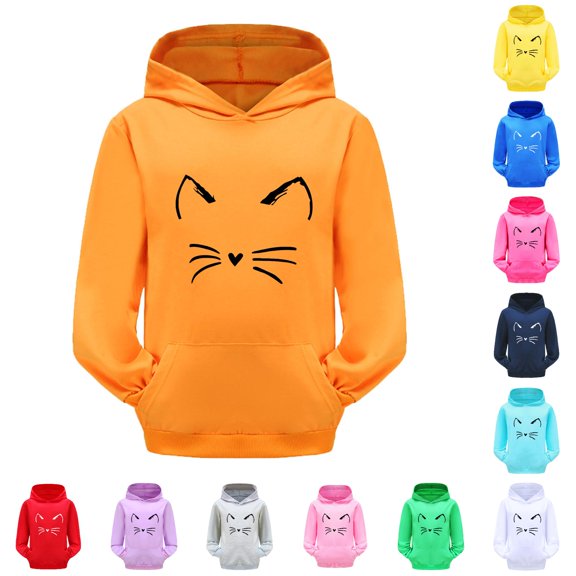 Bigetiay Toddler Unisex Cartoon Print Pullover Hoodie Long Sleeve Warm Winter Clothes 3-4 Years
