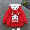 thumbnail image 3 of Hotiary Baby Girls Rabbit Print Hooded Jacket Spring and Autumn Zip Up Long Sleeve Outwear Coat for 1-7 Years Old Toddler Kids, 3 of 4