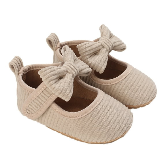 Liyamei Toddler Kids Girls Soild Colour Bowknot Princress Shoes Soft Sole The Floor Barefoot Non First Walkers Prewalker Shoes Toddler Sneakers Size 12-18 Months