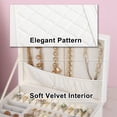 thumbnail image 4 of Jewelry Box with Organizer Drawer, 3-Layer Jewelry Organizer box for Rings Earrings Necklace Bracelets jewelry boxes, Gift for Women Girls (White), 4 of 7