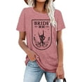 thumbnail image 3 of Bride Shirts for Women Bachelorette Party T-shirts Wedding Honeymoon Short Sleeve Bridal Gift Retro Graphic Tees, 3 of 6