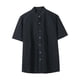 thumbnail image 2 of pstuiky Mangas cortas para hombre, Camisa informal de manga corta con cuello alto, bolsillos y botones de color liso para hombre camisas casuales para hombre m, 2 of 9