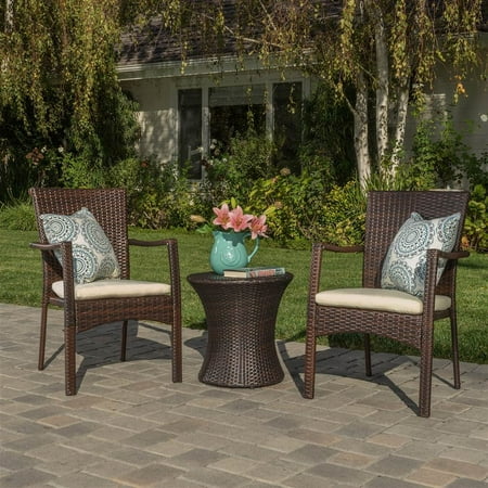 3-Pc Outdoor Chat Set in Brown