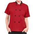 thumbnail image 5 of Women's Lightweight Short Sleeve Chef Coat - Chef Coat Women, Red Chef Coat, Women's Chef Jackets, Womens Chef Coat, Chef Coat, Chef Uniform for Women, 5 of 6