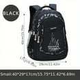 thumbnail image 3 of Lightweight School Bag with Simple Flame Pattern Letter Graphics - Large Capacity Backpack, 3 of 5