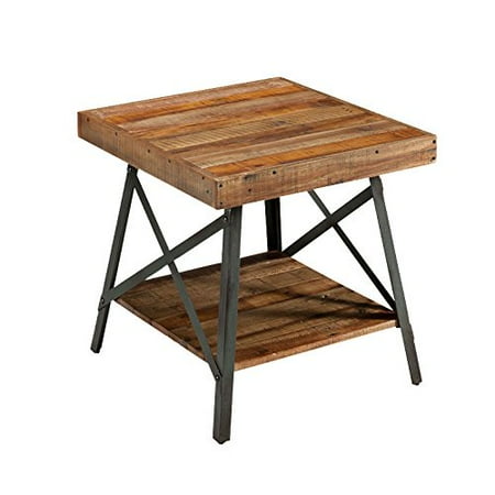 Modern Transitional Reclaimed Wood End Table With X Metal Legs Includes Modhaus Living Pen Modern Transitional Reclaimed Wood End Table With X Metal Legs Includes Modhaus Living Pen