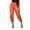 Orange, variant on Faux Leather Pants for Women Trendy Elastic High Waisted Straight Leg Pants With Pockets Brown