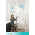 thumbnail image 3 of Stander Wonder Pole Lite, Adjustable Floor to Ceiling Grab Bar for Bathroom, Tension Mounted Steel Shower Bar and Toilet Safety Rail for Seniors and Elderly Adults, White, 3 of 8