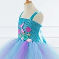 thumbnail image 5 of Kiijoy Girls Ocean Graphic Tulle Dress Birthday Party Princess Dress with Headband, Blue, Size 2-12, 5 of 5