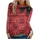 thumbnail image 1 of Camiseta de moda Sexy informal de Halloween para mujer, camiseta estampada de manga larga con cuello redondo y fruncido, blusa, Tops Pompotops FGAJ8161, 1 of 1
