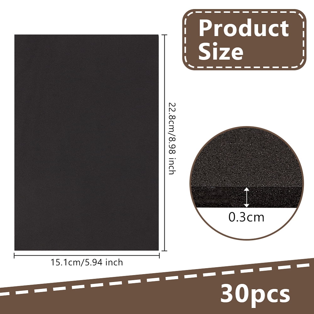 EVA Foam Sheets Rectangle Black 228x151x3mm