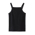 thumbnail image 4 of SGMVNU 2 Pack Girls Tank Tops Summer Soft Cotton Camisole Undershirt Cute Cartoon Prints Sleeveless Tanks, Black, Grey, Size 4-5 Years, 4 of 6