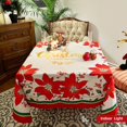 thumbnail image 3 of Christmas Table Cloth Square - 60x60 inch - Water Resistant Holiday Decorative Print New Year''s Eve Cloth Tablecloth - Easy Care Fabric Table Covering for Party, Kitchen, Dining Room, Outdoor Use, 3 of 6
