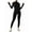 Advanced Black, variant on Women Long Sleeve Workout Jumpsuit Zip Up Romper Bottom Pants Bodysuit Bodycon Hemp Grey XL