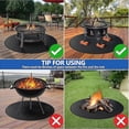 thumbnail image 3 of Tapis de Protection sous le Gril pour Patios (Argent-24 Pouces) Résistant à la Chaleur Ignifuge pour Foyer Rond de Jardin, 3 of 5