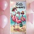 thumbnail image 7 of Beach Theme Flamingo Banner Summer Design Polyester Material Decorative Art for Beach Party Outdoor Event Holiday, 7 of 7