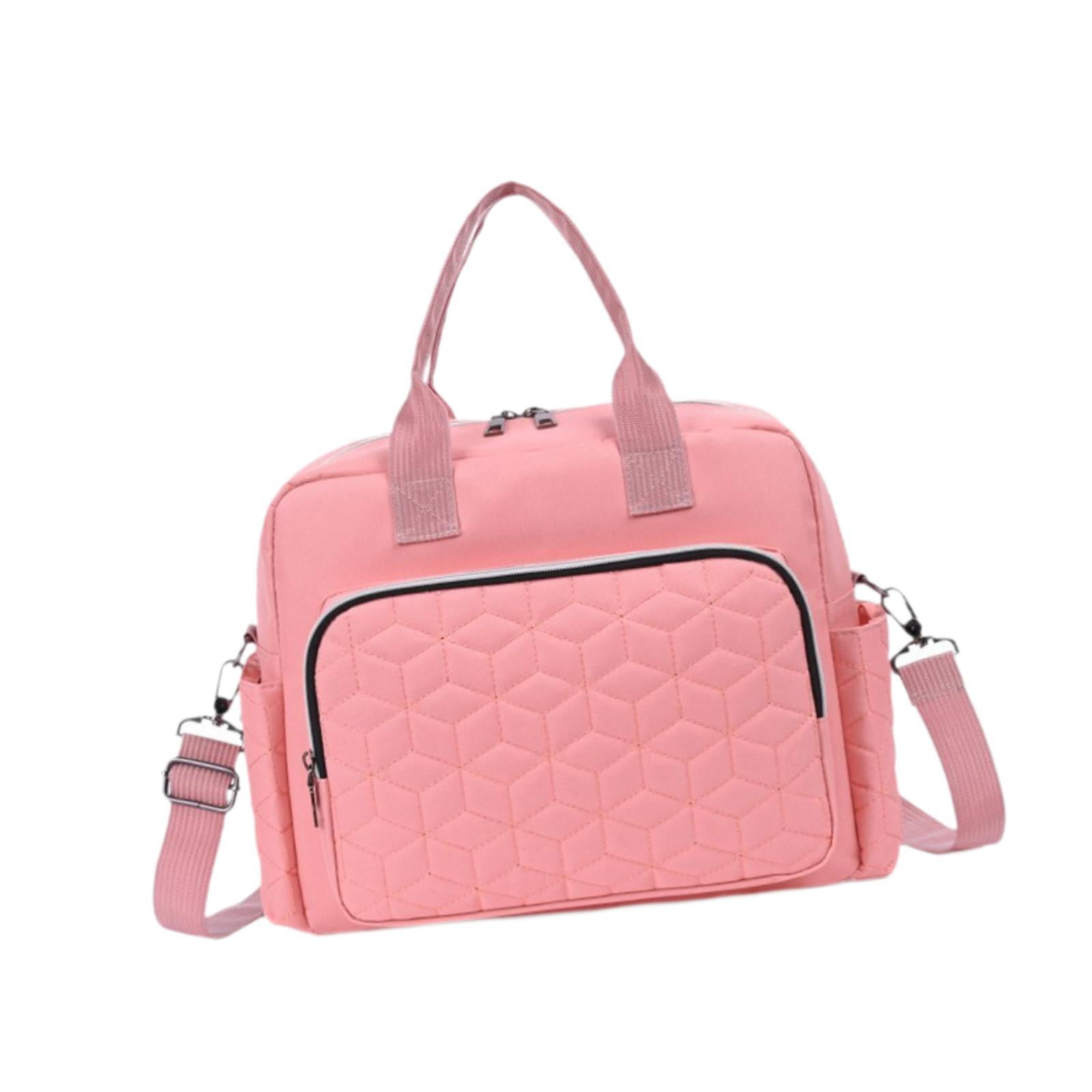 LeeQinersw Diaper Bag Diaper Bag Multifunctional Baby Essentials Waterproof Handbag for Mom pink