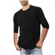 thumbnail image 1 of Tops para hombre, blusas y camisas de manga corta con cuello redondo para hombre, moda masculina, ropa deportiva para el hogar, pijamas, camisetas de color liso, blusa deportiva para hombre, poliéster, 1 of 5