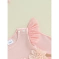 thumbnail image 7 of Suealasg Newborn Baby Girl Romper Dress Long Sleeve Tulle Patchwork 3D Flower Embroidery Overall Skirt Headband Infant Fall Winter Clothes, 7 of 7