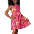 thumbnail image 5 of Sleeveless Girls Dress with Bunny and Butterfly Print Easter Crew Neck Casual Fit Soft Fabric for Daily Wear and Parties, 5 of 5
