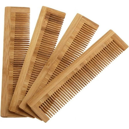 NUOLUX 5Pcs Wooden Combs Bamboo Anti-Static Wood Hair Comb for Women Men Thick Wavy or Straight Hair