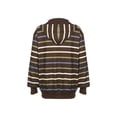 thumbnail image 6 of LMLYSoH Women Zip Up Drawstring Hoodie Casual Striped Long Sleeve Sweatshirt Jacket Autumn Streetwear, 6 of 9