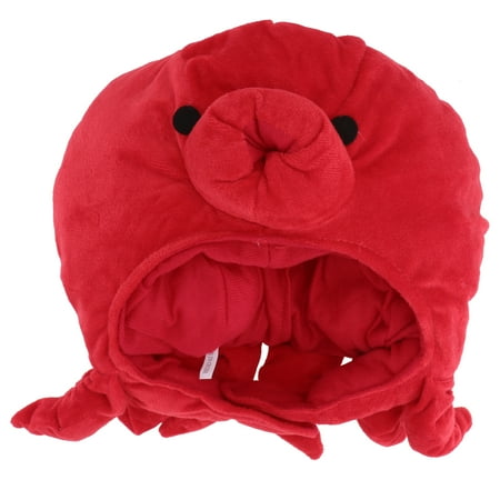 

FRCOLOR Adjustable Red Octopus Headwear Funny Cosplay Hat Cartoon Stuffed Toy Photo Props