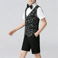 thumbnail image 6 of Miluxas Boy Suits Slim Fit Tuxedo for Boys Sequin Suit Set for Kids formal Wedding Party Outfit Black 7-8 Years, 6 of 7