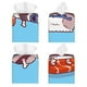 thumbnail image 2 of Balery Sushi Salmon Surfing Porta Pañuelos de Cuero con Estampado – Funda Moderna Cuadrada para Caja de Pañuelos, Dispensador 5x5x5'', 2 of 7