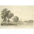 thumbnail image 3 of William Marlow 24x18 Black Modern Framed Museum Art Print Titled - View of the Lake and the Island from the Lawn at Kew (1763), 3 of 5