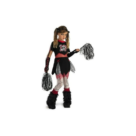 Dark Pirate Skull Cheerleader Girls Costume