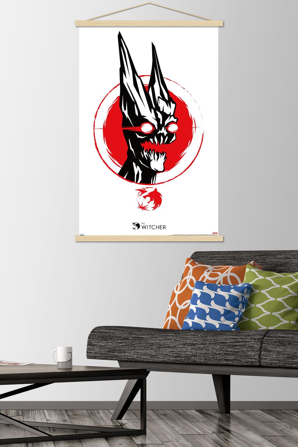 Netflix The Witcher Season 2 - Chernobog Wall Poster with Wooden Magnetic Frame, 22.375" x 34"