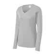 thumbnail image 1 of Gravity Threads Womens Long-Sleeve Moisture-Wick V-Neck - Silver - Medium, 1 of 1