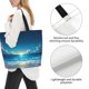 thumbnail image 3 of Balery Night Sky Beach Scene Bolsa Tote Estilo Estético con Cremalleras, Bolsa de Hombro, Bolsa de Compras Grande y Plegable, 3 of 8