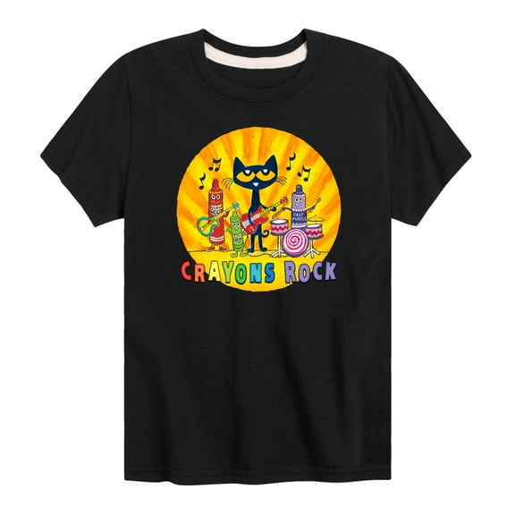 Pete The Cat - Crayons Rock - Toddler Short Sleeve Graphic T-Shirt
