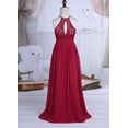 thumbnail image 4 of RUNQHUI Kids Girls Christening Halter Sundress Pageant Easter Evening Gown Bridesmaid Birthday Party Burgundy 16, 4 of 7